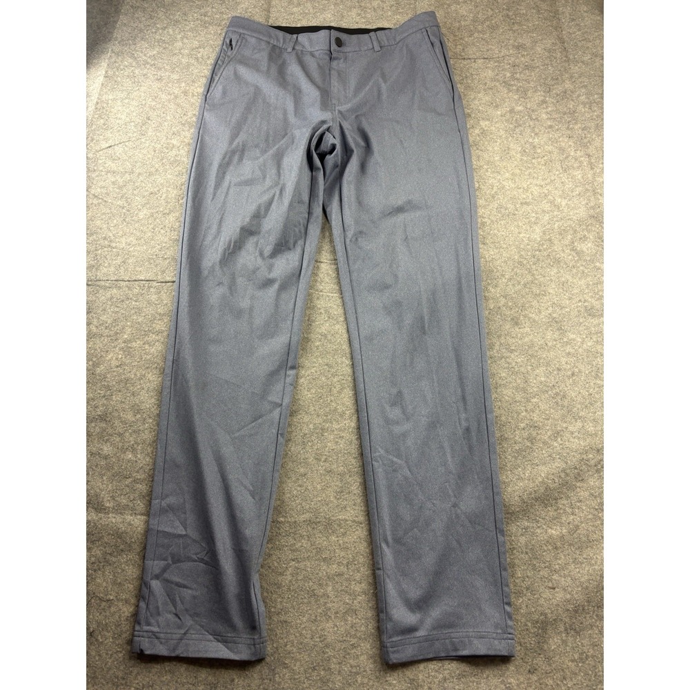 01.Algo Pants Mens 34 Blue Performance Tech Chino Moisture Wicking Golf